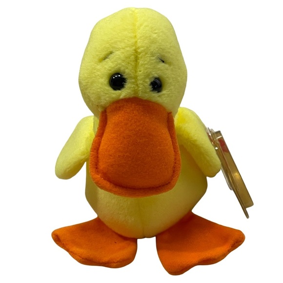 MWMT mint condition Ty Beanie Baby QUACKERS the yellow duck NEW WITH TAGS 1993 - Picture 3 of 8